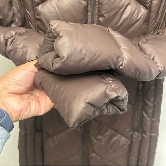 BCBGENERATION Hooded Puffer Down Packable Jacket Chocolate Brown Size XS - Picture 4 of 15